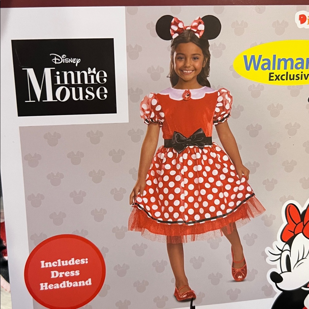 Girls Minnie Mouse Dress size small 6/6X